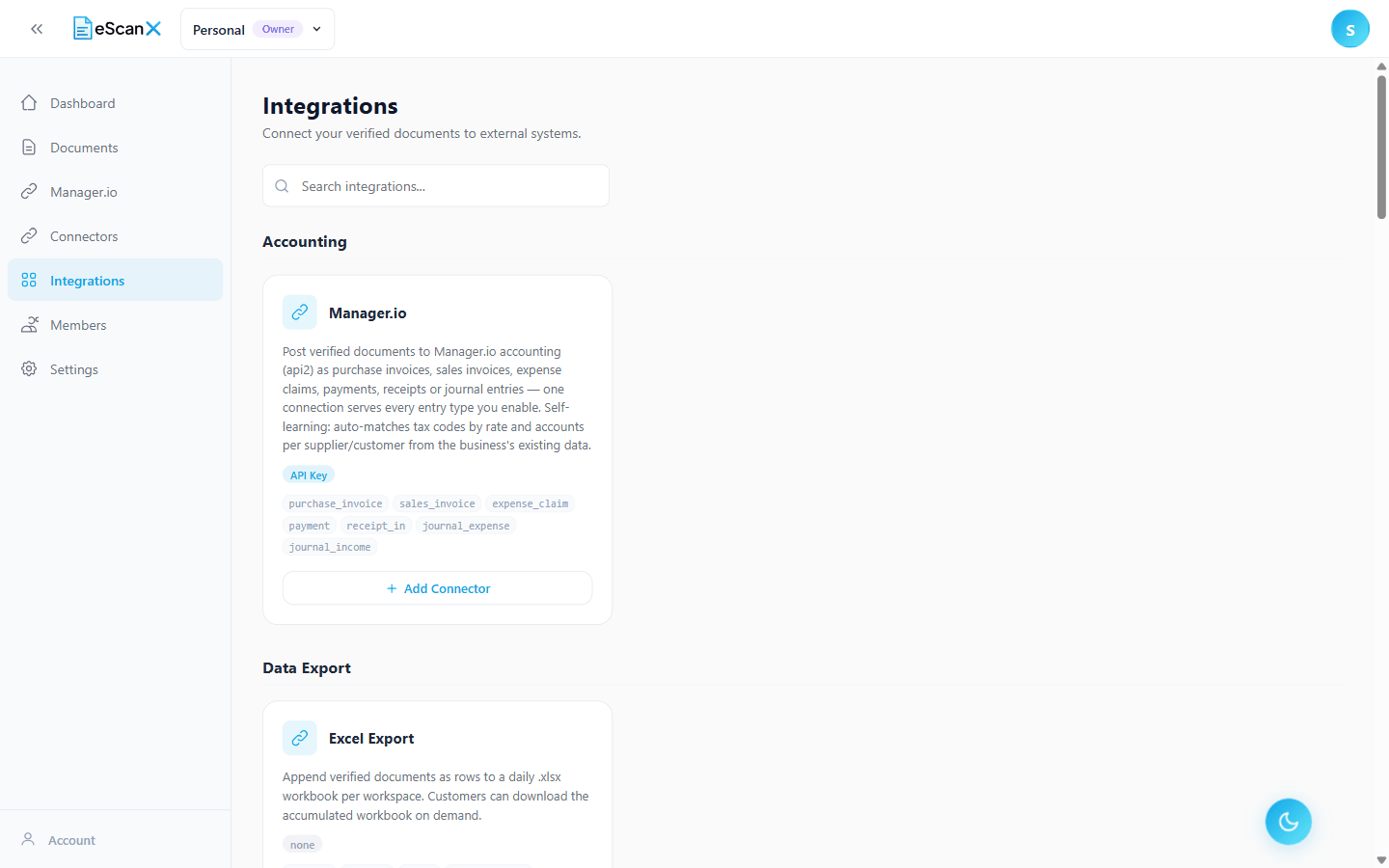 The integrations catalog