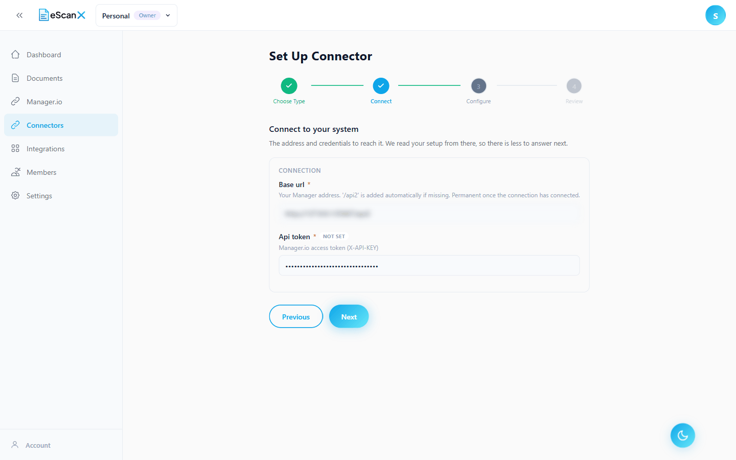 The connect step